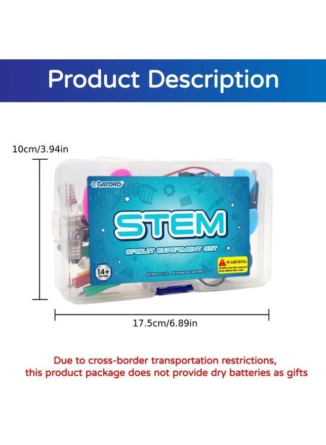 Model A8 STEM Science Experiment Kit with Motor Light Bulb Battery Holder Switch Buzzer - Image 2